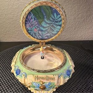 Disney Neverland Jewelry Box with Gold and Green Accents
